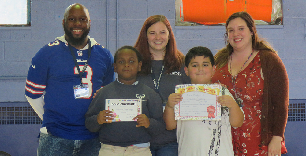 Atoms were recognized for optimism and open-mindedness during the September Student of the Month Ceremony