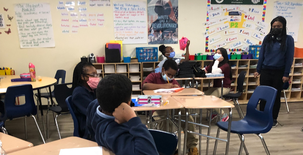 Syracuse Academy of Science and Citizenship 6th grade students practice their leadership skills in the school club/organization, Student Council. 
